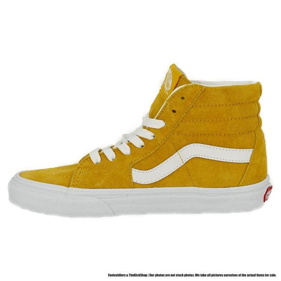VANS SK8-Hi Pig Suede Men's Sneakers Yellow - Picture 4 of 8